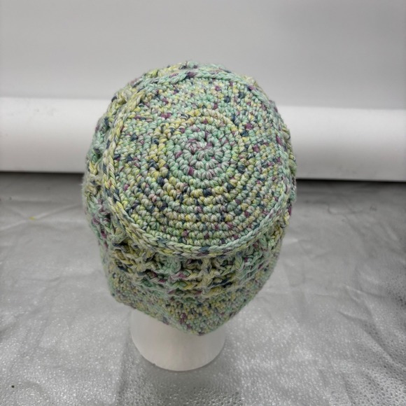 Handmade Crochet Knit‎ Bucket Hat and Scarf Set Women Multicolored Pastel Boho main image 3